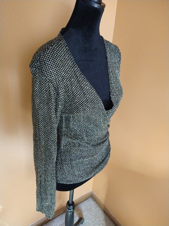 Vintage JBS Sparkly Deep V Top View 4