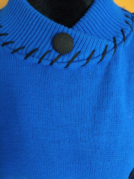 Vintage 70s Faux Jumper Sweaterdress - image 6