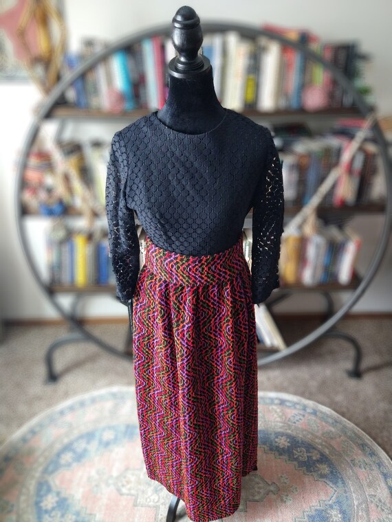Vintage 70s Style Tapestry Skirted Dress (Size S) - image 1