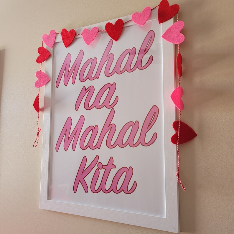 Mahal Lettering Tagalog Design Mahal Kita Wall Print, Filipino Wall Art, Filipino Digital Print - Etsy