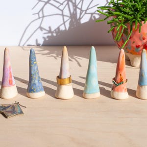 Ring Holder | Ceramic Ring Cone | Hand Made Ring Holder | Jewellery Stand | Ring Display