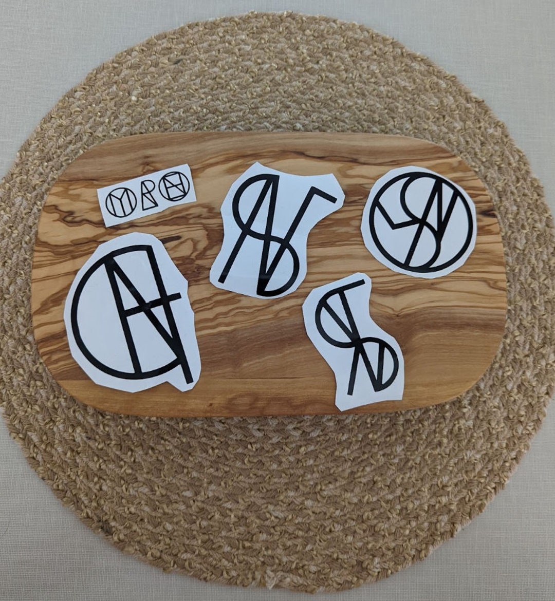 Monogram Vinyl Decal | Vinyl Sticker - Etsy