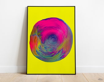 Colorful Abstract Art Print - Fluid painting print