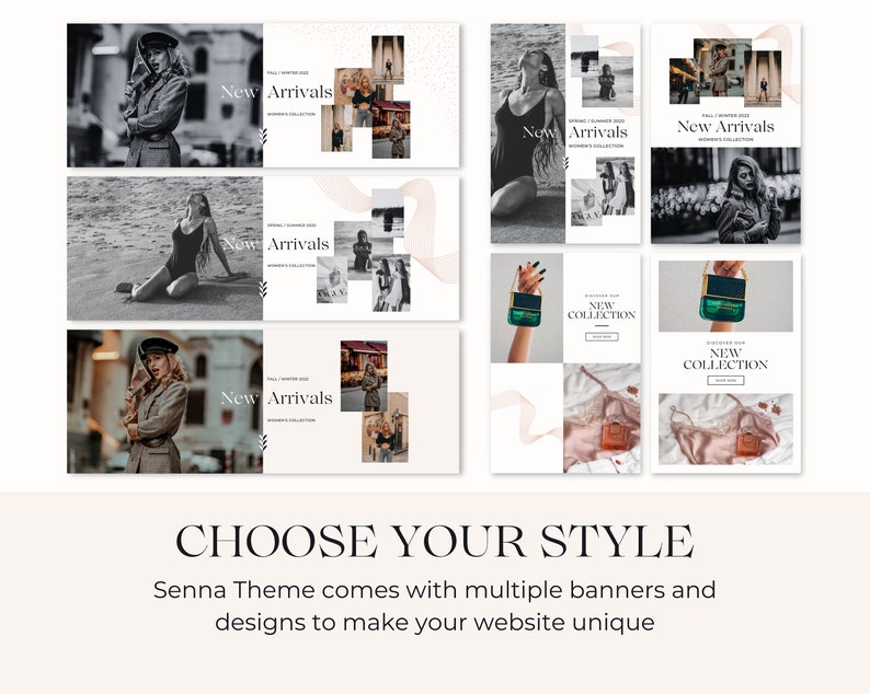 Shopify Theme Template Aesthetic Shopify Template Minimal Etsy