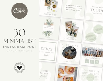 Elegant Instagram Post Canva Template - Nature Fashion Templates - Instagram Canva templates - Minimalist aesthetic