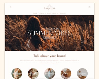 Tema de Shopify para ropa - Plantilla de Shopify para ropa - Diseño de sitio web bohemio - Diseño de Shopify de moda minimalista - Faction Studio