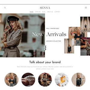 Shopify Theme Template - Aesthetic Shopify Template - Minimal Shopify Website - Luxe Fashion Shopify Design - Shopify 2.0 - Faction Studio