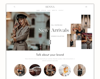 Shopify Theme Template - Aesthetic Shopify Template - Minimal Shopify Website - Luxe Fashion Shopify Design - Shopify 2.0 - Faction Studio