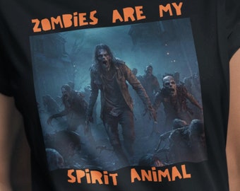 Zombies Are My Spirit Animal Unisex Koszulka z grubej bawełny