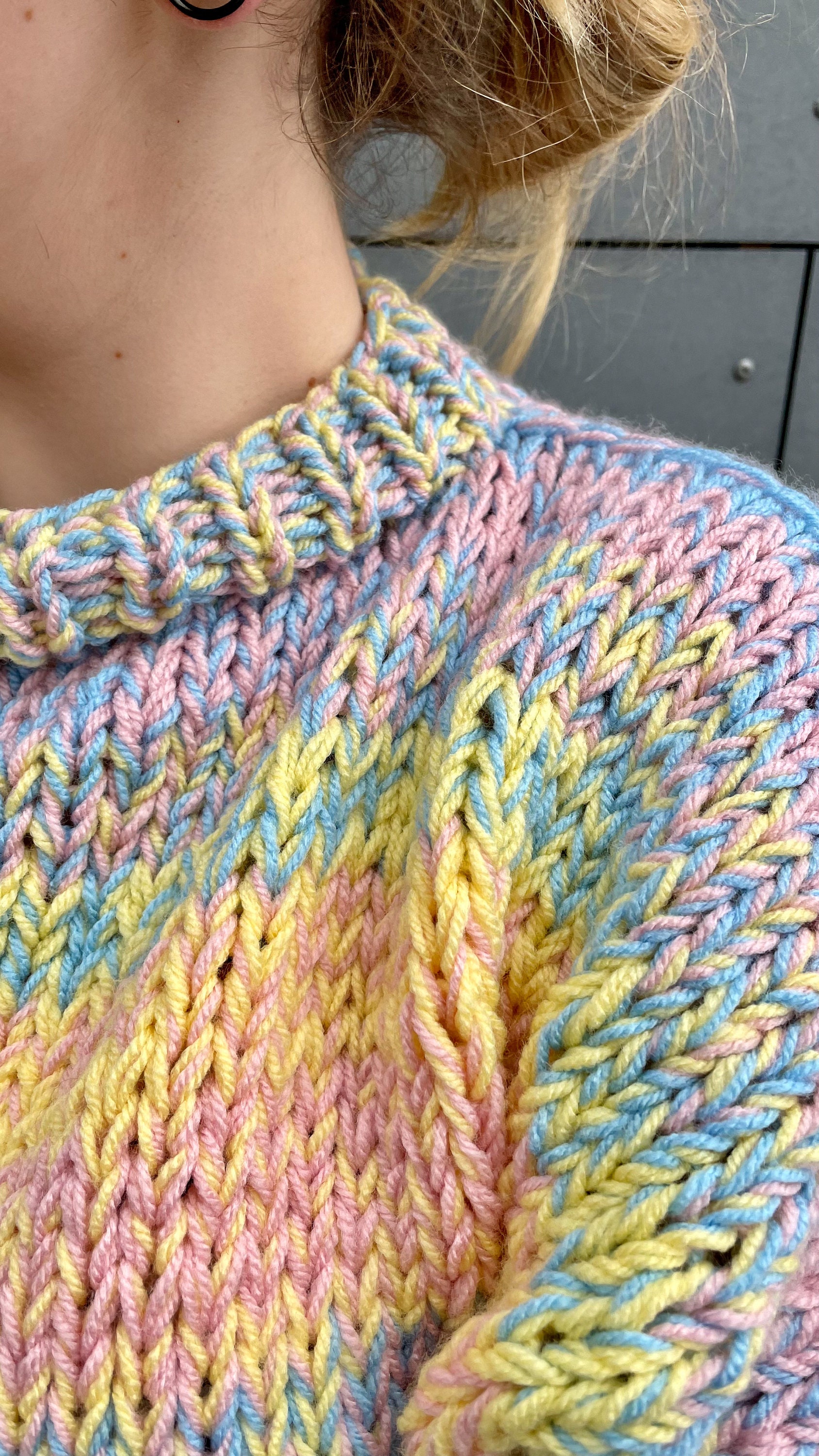 Knitting Pattern PDF ENG | Colourful Cropped Bubble Sleeve Knitting Pattern PDF ENG | Colourful Cropped Bubble Sleeve