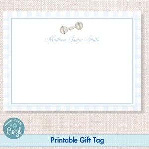 Tarjetas de agradecimiento para niños de la guardería: papelería imprimible para mamás primerizas, como regalo para baby shower: edición en Corjl, descarga instantánea en PDF