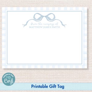 Cartes de remerciement de la chambre de bébé pour garçon - Papeterie imprimable pour nouvelle maman, cadeau de baby shower - Edition en Corjl, téléchargement immédiat au format PDF