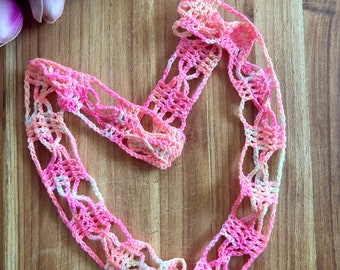 The Pink Lemonade: Lace Crochet Bohemian Headband - Etsy display picture 3