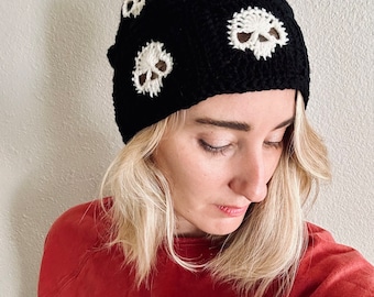 ■LMC■ CROCHET SQUARE BEANIE black 0LM45SBN118BLK MUSINSA | LMC CROCHET SQUARE BEANIE black