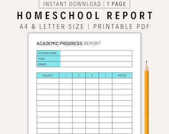 Free Printable Report Card Template Etsy UK