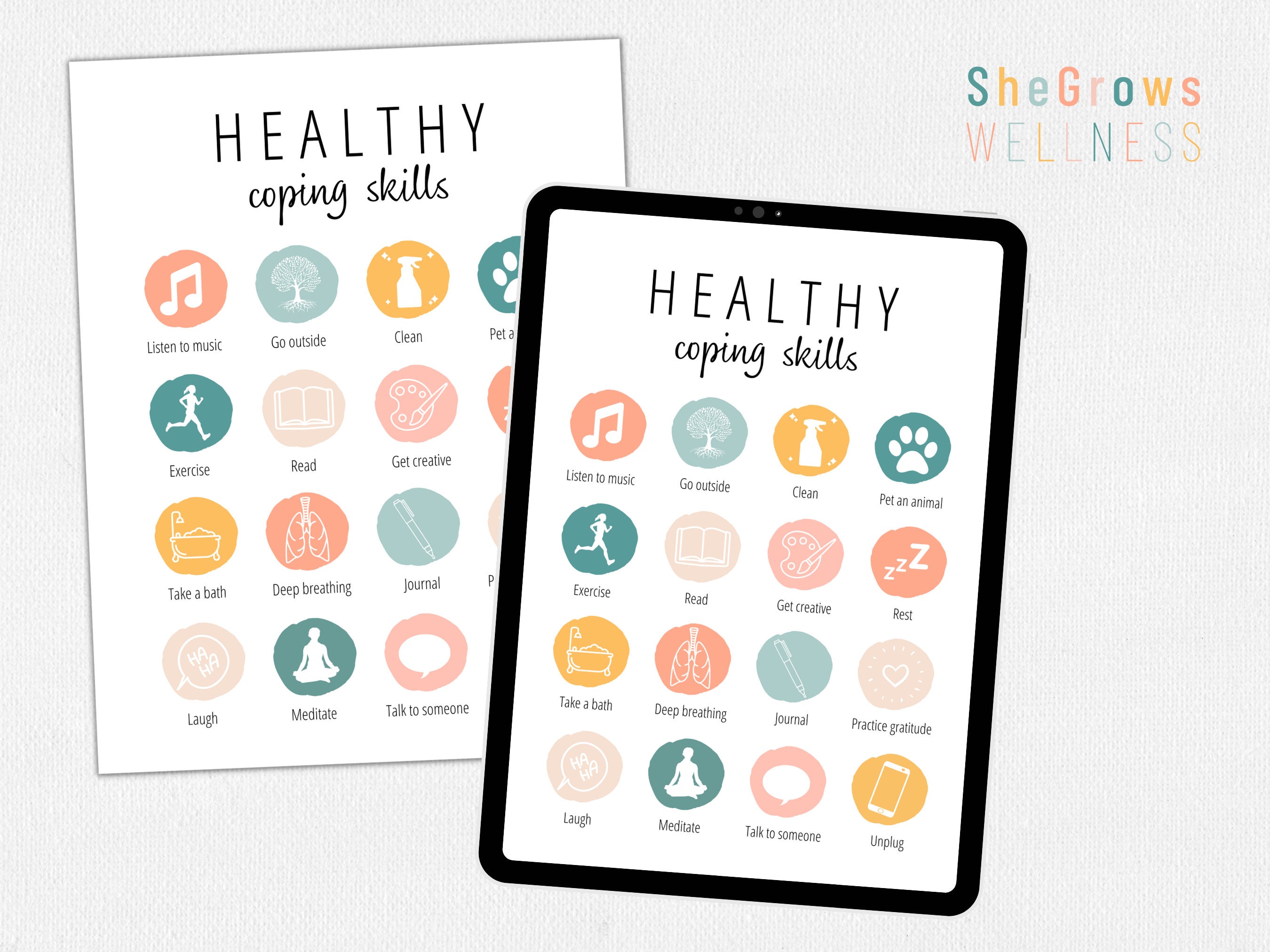 Coping Skills Coping Mechanisms Mental Health Poster - Etsy Australia