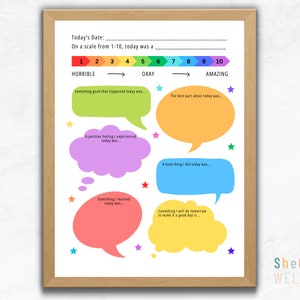 Daily Reflection for Kids, School Counselor, Mental Health Check In, Calming Corner, Social Work, Play Therapy, Therapy Office Decor