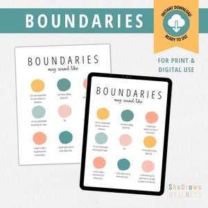 Boundaries, Mental Health, Psychology, Therapy Office, Counselor, Wellness, Boundary Setting, Life Coach, Social Work, CBT, Affirmations