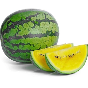 Juicy Yellowglo Yellow meat Watermelon glow 20 seeds sweet Juicy Rare Organic Odd Vegetable fruit Heirloom