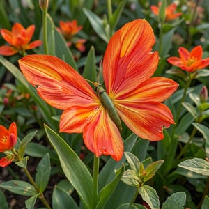 20 flame butterfly Lily seeds beautiful distinct colors fall winter planting moonlight begonia