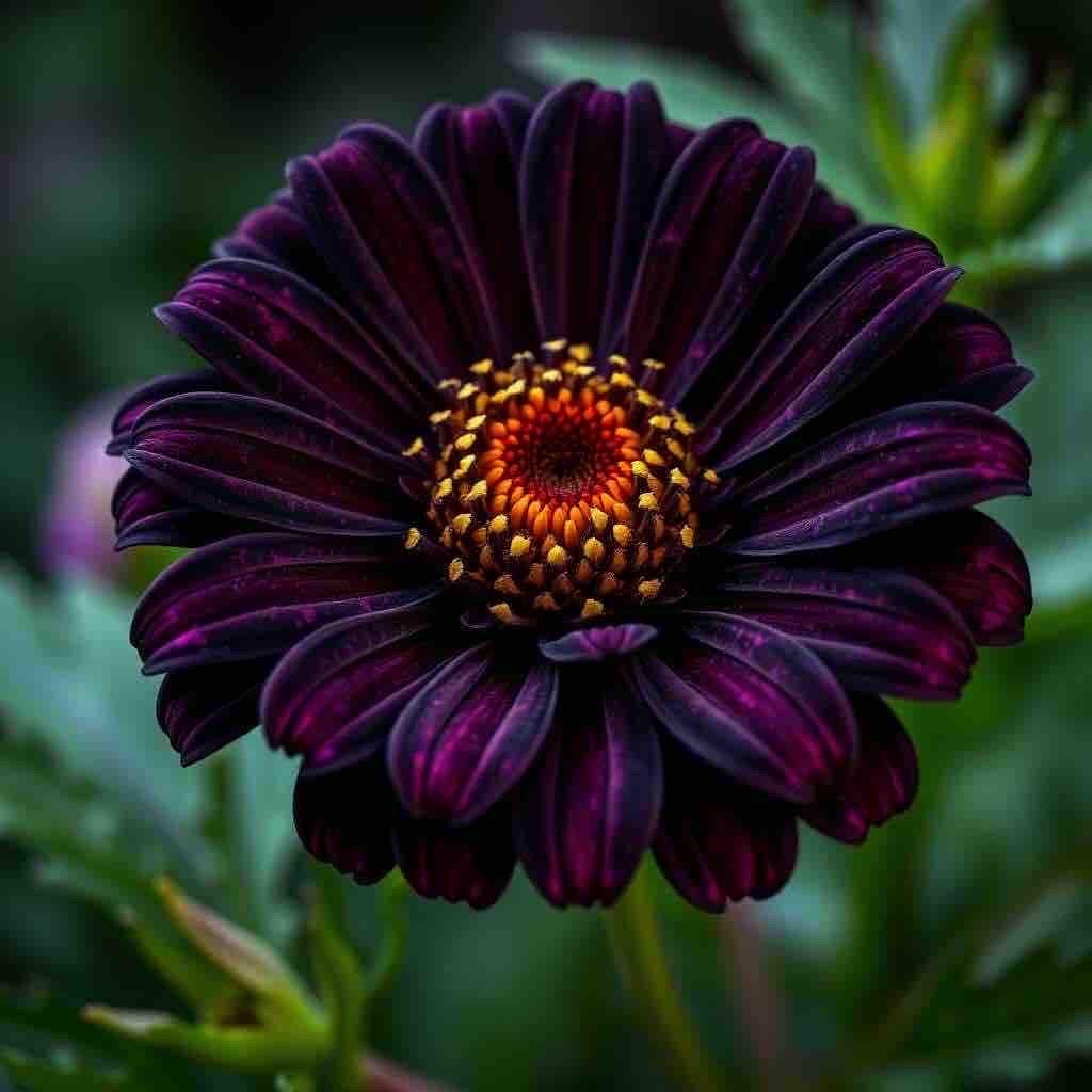 Dark Prince Zinnia Seeds: Distinct Black, Red, Purple Flowers