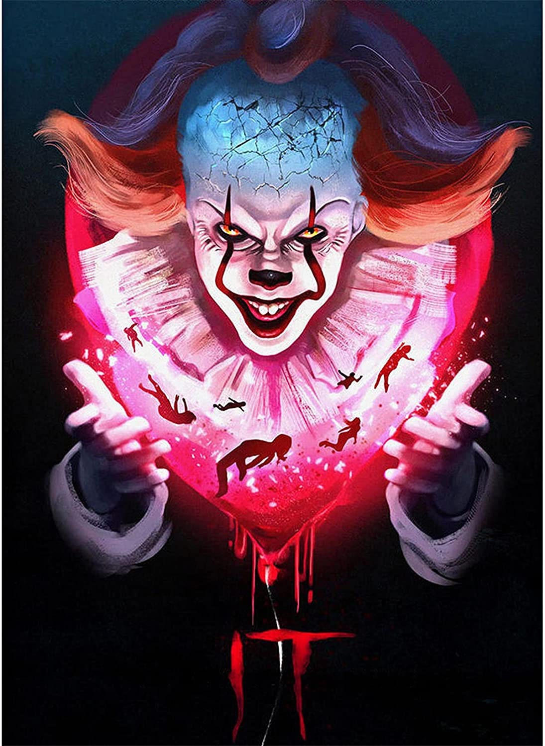 5d Diamond Painting Full Drill Kit Pennywise 30x40cm Etsy