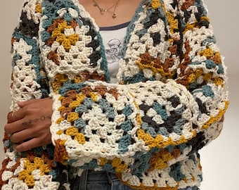 Cali Granny Square Crochet Cardigan Pattern