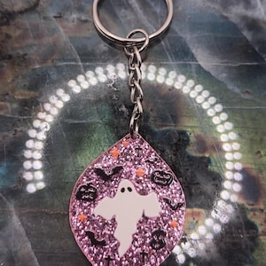 Pink Ghost Keychain, Purse or Bag Charm