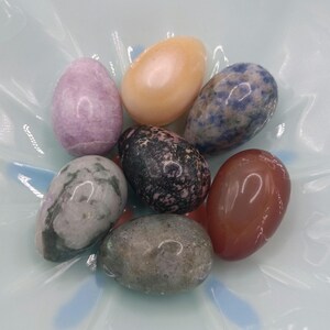 Small Crystal Egg Carvings