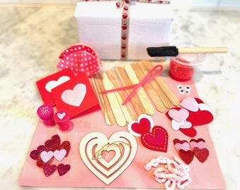 Valentinstag Bastelset, DIY Kinder Bastelset, Kindergeschenkideen, Valentinstag, Bildschirmfreie Kinder, Kinderaktivitäten