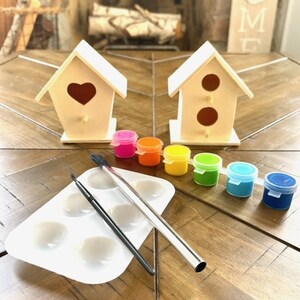 DIY kids bird house paint kit, nature,kids, crafts, kids gift ideas, kids educational, kids screen free activities, kids Christmas gift image 3