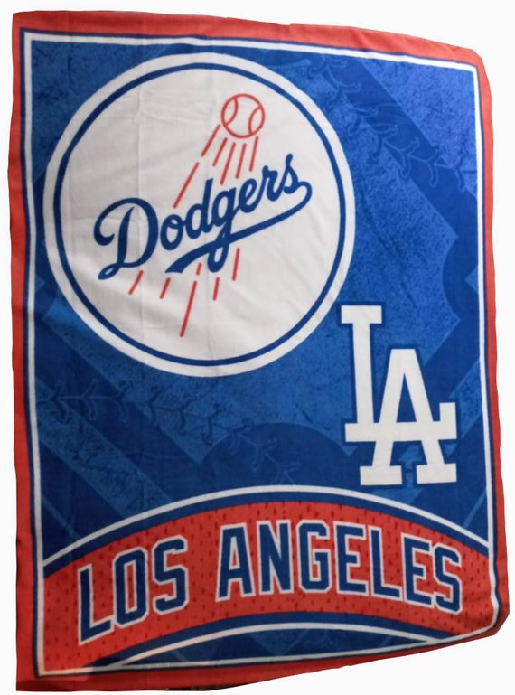 Fleece Dodgers Blankets Etsy