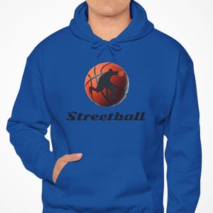 Streetball Basketball Hoodie, Basketball Sweatshirt, Game Day Hoodie, Sports Hoodie, Basketball Gift for Him, Basketball gift for Her