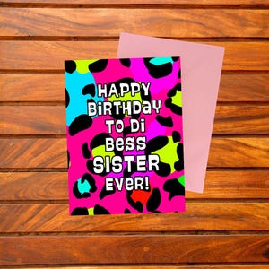 Carte d'anniversaire soeur