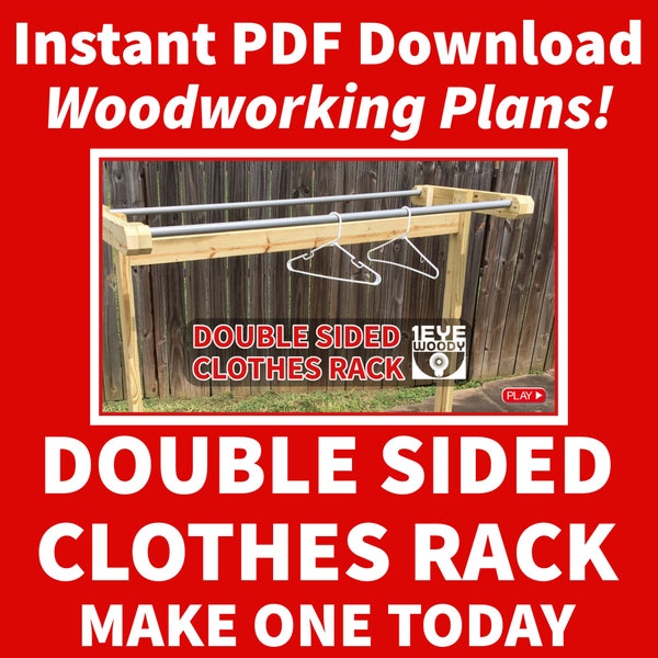 Double Sided Clothes Rack Woodworking Plans