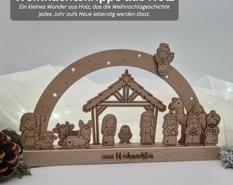 Crèche de Noël, crèche en bois, décorations de Noël en bois, crèche de Noël, idées de décoration de Noël, crèche de Noël en bois, berceau de Noël