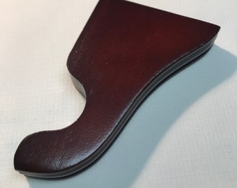 Wood Drapery Rod Bracket, Mahogany Finish, Home Decor, Window Treatments, Living Room, Family Room, Support Hinges, Decorative