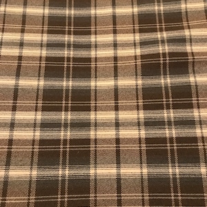 Crypton Fabric Sample, Stain Resistant, Fat Quarters Squares Scraps, Crafts Quilting Sewing, Pillows Cushion Covers, Plaid, Brown
