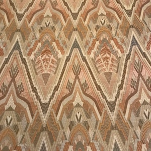 Crypton Art Deco Fabric Sample, Stain Resistant, Fat Quarters Squares Scraps, Crafts Quilting Sewing, Pillows Cushion Covers, Rose Gold