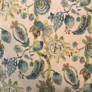 トロピカルプラント生地サンプル：コットンリネン縫製素材