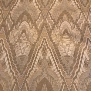 Crypton Art Deco Fabric Sample, Stain Resistant, Fat Quarters Squares Scraps, Crafts Quilting Sewing, Pillows Cushion Covers, Beige, Sand