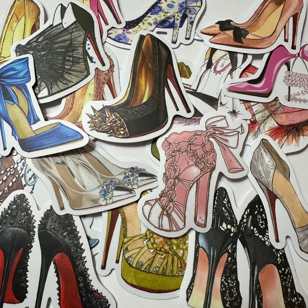 High Heel Shoe Stickers, Scrapbooking Supplies, Paper, Arts Crafts, Kids, Fashion Shoes, Pumps, Adhesive, Party Favors, Card Making