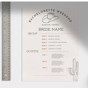 Bachelorette Party Itinerary