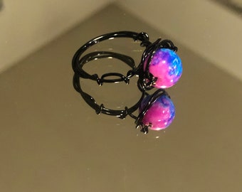 Handcrafted Glass Saturn Ring
