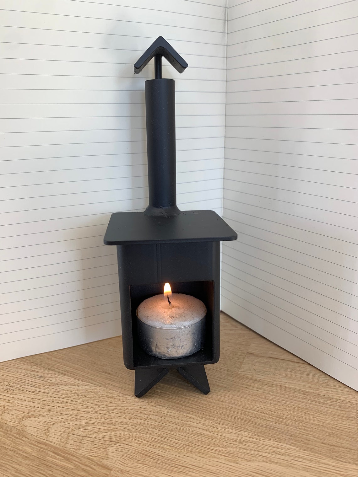 Tea Light Burner Mini Log Burner. Etsy UK