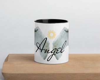 Mug with Color Inside- Angel wings/Angel/Halo