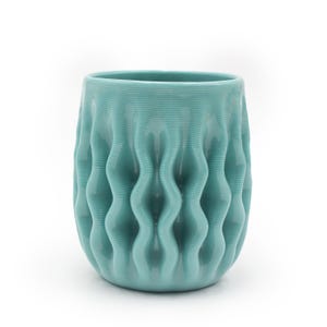 3Dプリント磁器コーヒーカップ - エントロピーシリーズ - グリーン