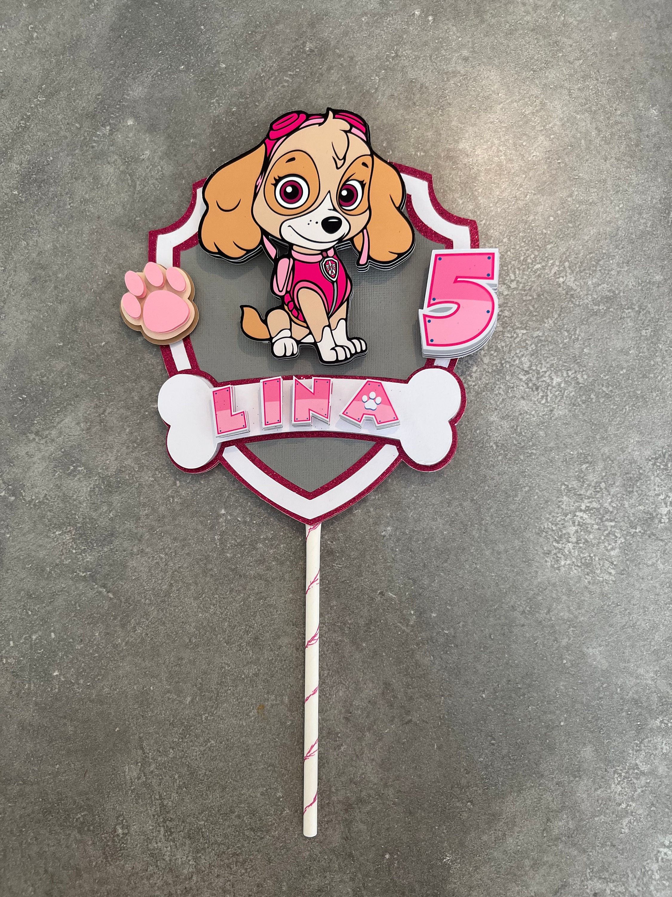 Cake Topper en relief effet 3D Stella de la Pat Patrouille Etsy France