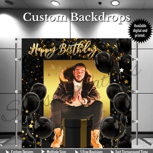 Custom Birthday Backdrop, Custom Digital Backdrop