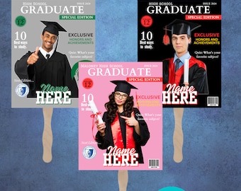 Graduation Fan Template Class of 2024 Printable DIY